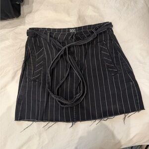 BDG Black and White Pinstripe Mini Skirt